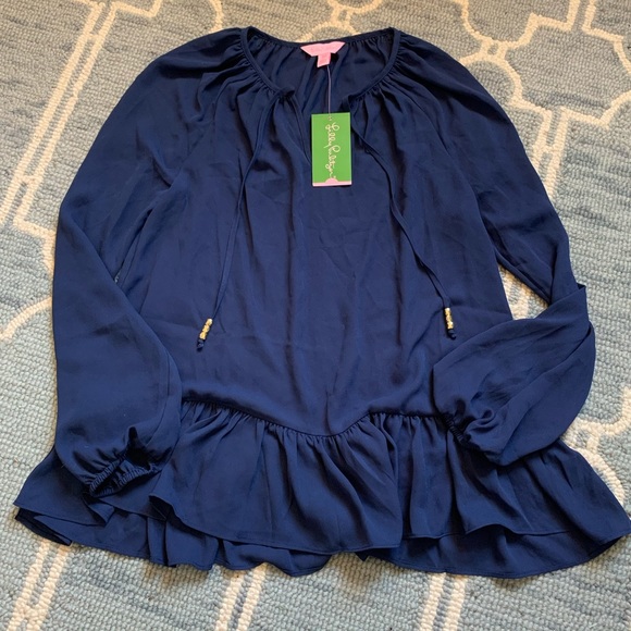 Lilly Pulitzer Tensley Silk Top - Picture 3 of 4